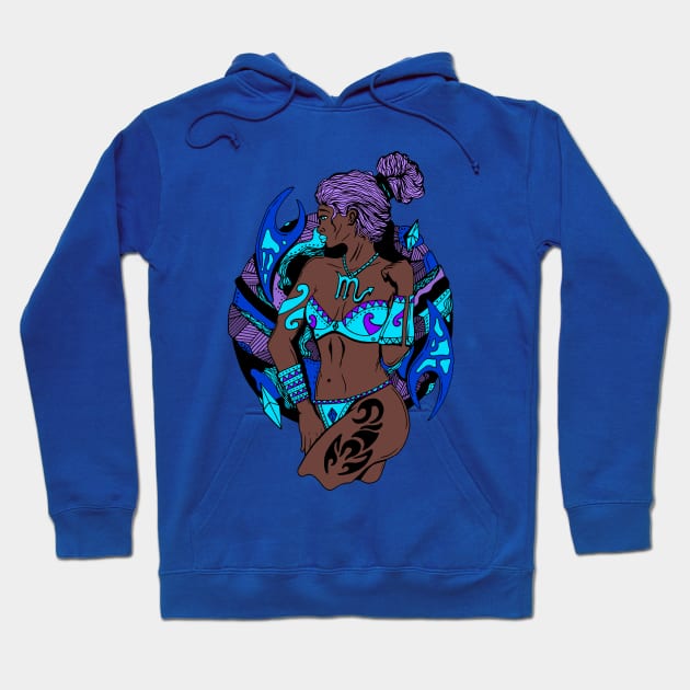 Scorpio Beauty - Blue Edition Hoodie by kenallouis